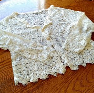Vintage Lace Jacket Queen Anne's Lace Elieen West